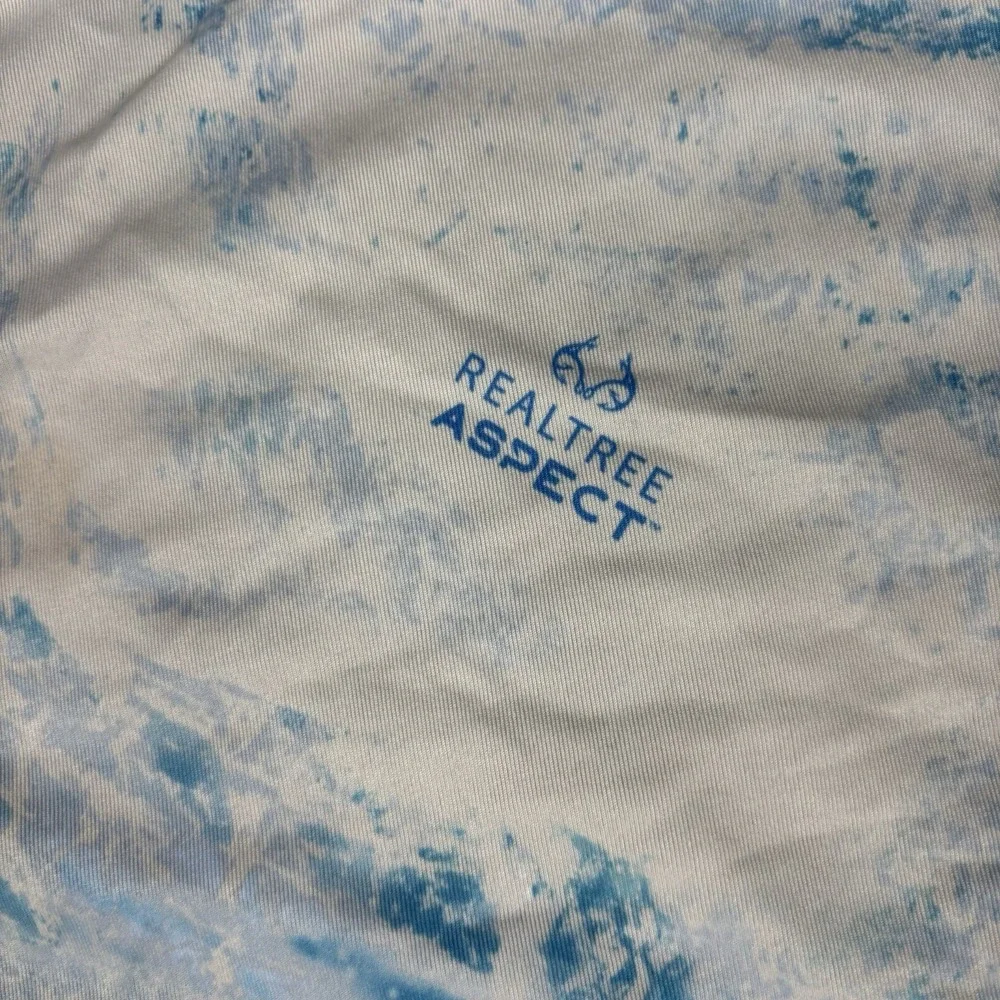 Realtree Fishing Shirt Mens 3xl Aspect Blue White Long Sleeve Performance Fish